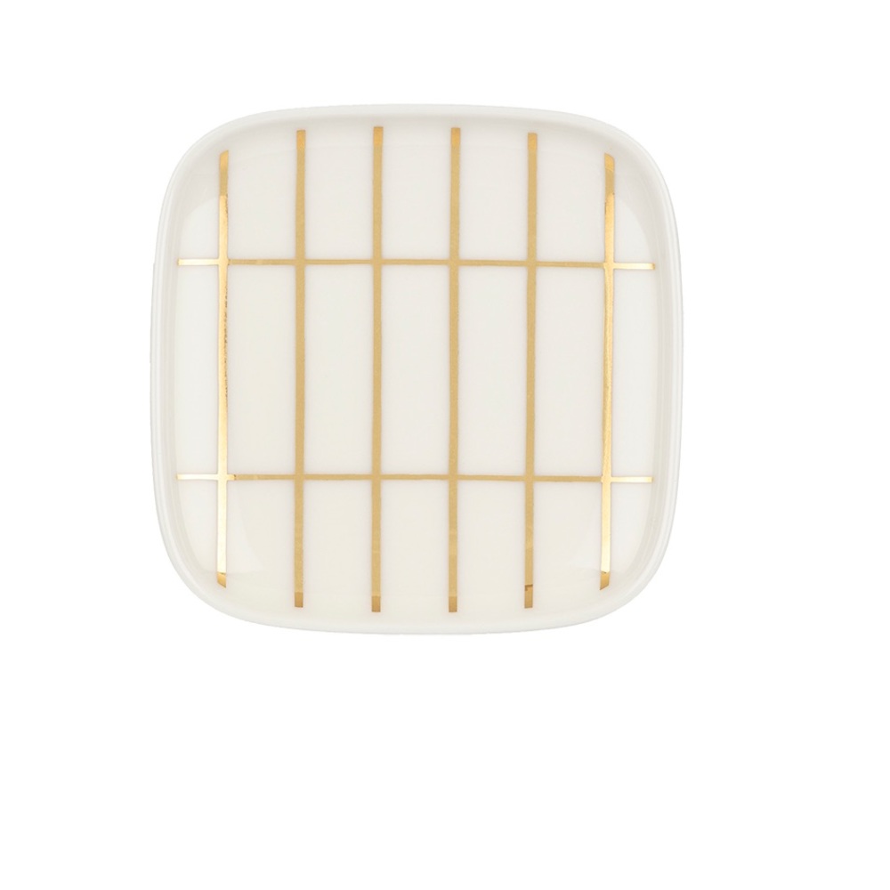 MARIMEKKO Tiiliskivi White / Gold  Small Plate NWT - Picture 11 of 11